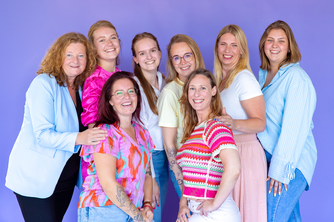 Team van schoolfotomeiden
